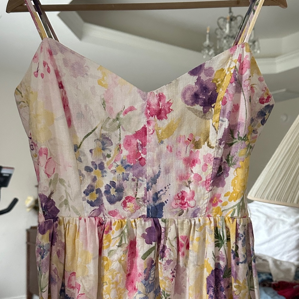 HM linen blend floral dress - Picture 2 of 4